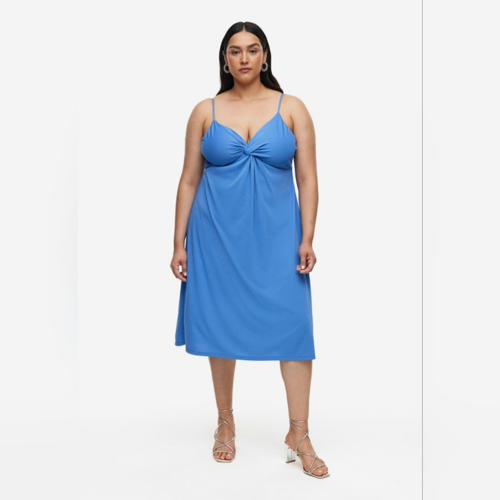 H&M Twist Detail Midi Dress Size XL